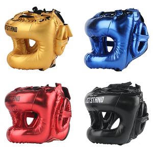 Equipo de protección Profesional Adulto Hombres Mujeres Kick Boxing Sanda MMA Casco Protección completa para proteger la nariz Haz de combate libre Cabeza completa 230113