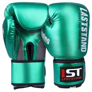 Équipement de protection Gants de boxe professionnels en cuir PU Muay Thai Guantes De Boxeo combat gratuit MMA sac de sable gant d'entraînement pour hommes femmes yq240318