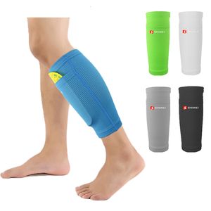 Guente de protección Shin Guards Fútbol Canilleras Support Socks Cubiertas de la pierna de nylon Guardias con almohadillas de equipo de fútbol de bolsillo 230215