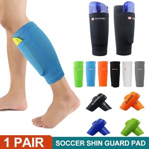 Équipement de protection Football Shin Guard Pad Sport Genouillères Veau Manches Chaussette Jambe Support Anti Entorse Football Compression Pour Adultes Enfants 231005