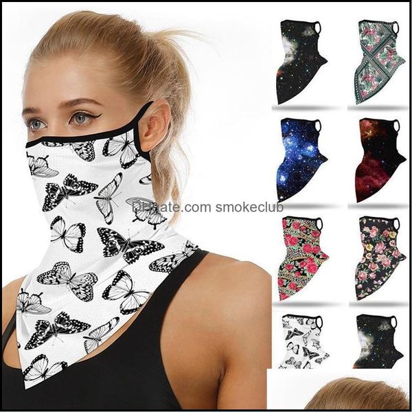 Équipement de protection Sports En Plein Air Cyclisme Caps Masques 1 Pc Moto Vélo Bandana Tube Tête Écharpe Fleur Imprimé Bandeau Pour Antipoussière Hi