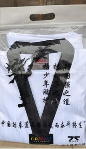 Beschermende uitrusting Gestreept Gi-uniform met lange mouwen TKD Kleding Wit Taekwondo WTF Karate Judo Duobok Kinderen Volwassen Unisex 231212