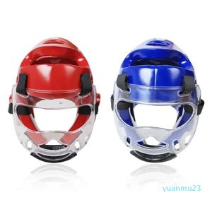 Beschermende uitrusting taekwondo helm volwassen kinderen vechtsporten vechten gezicht masker hoofd bescherming schaatapparatuur voor boksen mma karate