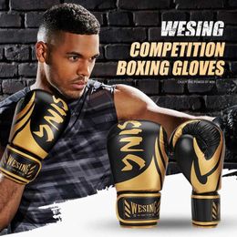 Équipement de protection Gants de boxe WESING Gants de boxe roses combat gants MMA mitaines d'entraînement de compétition d'arts martiaux mitaines de frappe yq240318