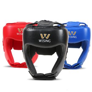 Équipement de protection Wesing Boxe Sanda Formation Head Guard Boxe Muay Headgear Thai Kickboxing Head Protector 230617