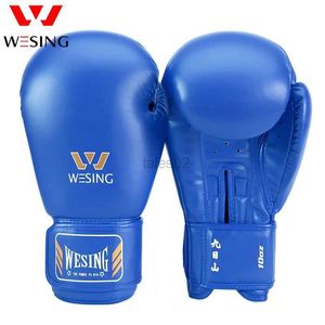 Équipement de protection Wesing Gants de boxe professionnels Sanda Compétition d'entraînement Mitaines de boxe pour adultes Noir Luva Muay Thai Guantes De Boxeo yq240318