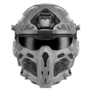 Beschermende uitrusting WRonin Assault Fast Tactical Helm en Tactical Mask Multilens Goggles Ingebouwde headset en Ontwasemingsventilator Airsoft Hunting 221111