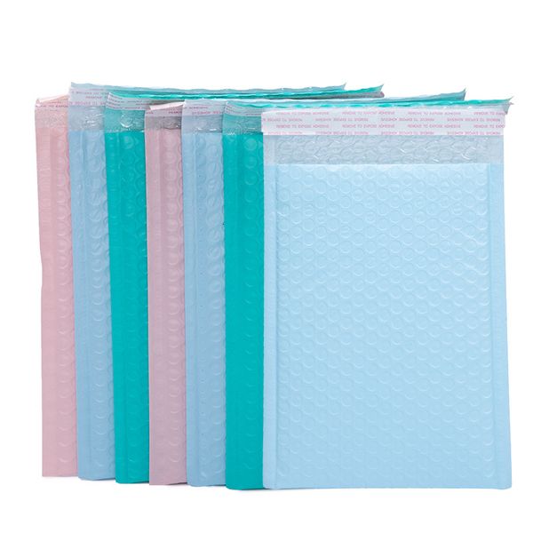 Embalaje de protección 100 Unids 7 Tamaños Bolsas de Burbujas de Plástico Azul Verde Sobres de Polietileno Rosa Bolsa Impermeable Auto Sellado Sobre de Correo para Regalo 230808