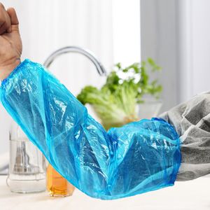 Beschermende mouwen 100 stks beschermende waterdichte wegwerp Plastic arm mouwen bedekt oversleeves huishoudelijke reinigingsgereedschap 230211