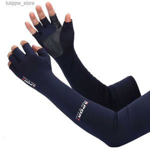 Beschermende mouwen Armbeenwarmers 1 paar Koelmouwen Cover Dames Heren Sport Hardlopen UV Zonbescherming Handschoenen Buiten Vissen Fietsen Rijden 230425 L240312