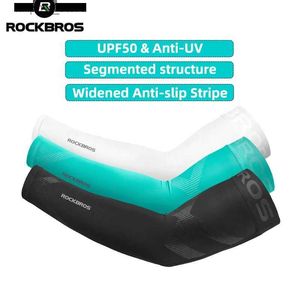 Manchons de protection ROCKBROS – manchons de bras de vélo UPF50, Anti-UV, bande antidérapante élargie, respirante, pour hommes et femmes, chauffe-bras, course à pied, cyclisme, manchette L240312