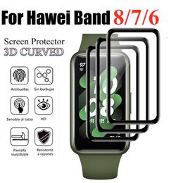 Beschermend Zacht Glas Voor Huawei Horloge Fit 2 Smartwatch Screen Protector Film Voor Huawei Bnad 8 6 7 Pro honor Band 6 Cover Strap