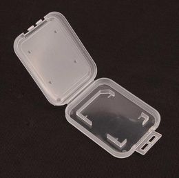 Protector Box Holder Plastic transparante mini voor SD SDHC TF MS Memory Card Storage Case Box Bag F0803