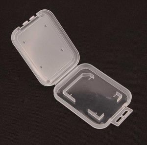 Protector Caja Titular Plástico Transparente Mini para SD SDHC TF MS Tarjeta de memoria Caja de almacenamiento Bolsa C0905