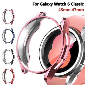 Estuche protector para Samsung Galaxy Watch 6 Classic 43 mm 47 mm Pantalla de TPU All-around Bumper Shell Fashion Galaxy Watch 6 Cover