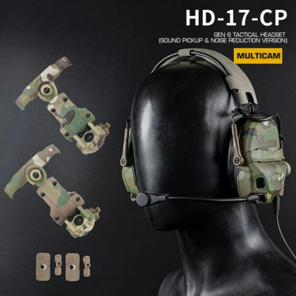 Protecteur Gen 6 Headset tactical Sound PickupNoise Réduction Tactical Electronic Shooting Earmuff Amplification Sound Protection auditive