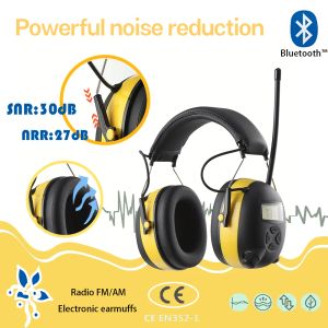 Beschermer Gehoorbescherming Bluetooth-hoofdtelefoon elektronische oorbeschermers oorbeschermers Oorbeschermer AM/FM-radio Hoofdtelefoon NRR 30 lithiumbatterij