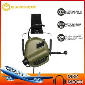 Protecteur Vente chaude! Earmor Airsoftsports Tactical M32 M0D3 Headset Anti Noise Headphones Military Aviation Communication Softair Eart Muffs
