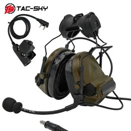 Beschermer Tacsky Tactical Arc Helmet Rail Mount Comtac II Hoorbeveiliging Ruisonderdrukking Pick -up Shooting Headset + U94 PTT