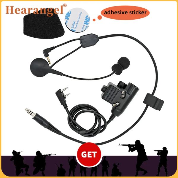 Protector Tactical PTT Y Line Kit Microphone pour Howard Leight Impact / Zohan EM054 / SARDIN IPSC Tactical Electronic Noise Shooting Heading