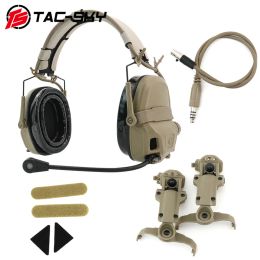 Beschermer TS Tacsky AMP Tactical Communication Headset met boogtrackhelmadapter compatibel met Z TAC/ZTactical Civil Version PTT