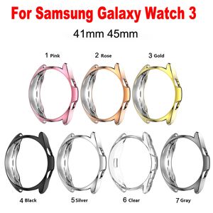 Protector Watch Case pour Samsung Galaxy Watch 3 41mm 45mm Coque de protection Bumper TPU Watch Cover pour Galaxy Watch3 Accessoires en gros