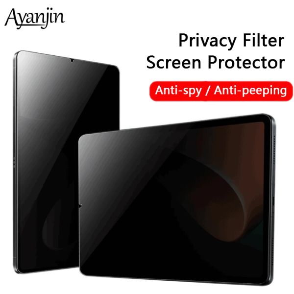 Protégeurs pour Xiaomi Mi Pad Pro 5/6 11 Redmi Pad 10.6 Protecteur d'écran Filtre de confidentialité MIPAD 5 Pro 12.4 Antiglarep / Antipeep / Antipy Film
