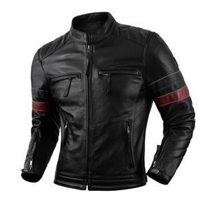 Protecteurs vestes de moto veste en cuir de vachette hommes vêtements en cuir véritable naturel vêtements de motard manteau d'équitation à moteur S-2XL 240227