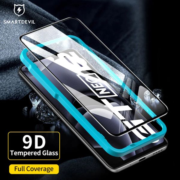 Protecteurs SmartDevil Verre trempée de couverture complète pour Realme GT NEO 5SE 3 2 PRO SCREAT Protector GT NEO 2 3 2T HD Ray Anti Blue avec outil