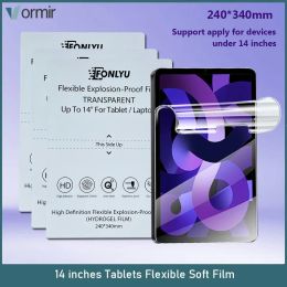 Protégeurs Vormir Soft Film pour tablettes TPU Hydrogel feuilles Protecteur d'écran pour Fonlyu Machine de coupe 14 pouces Films flexibles