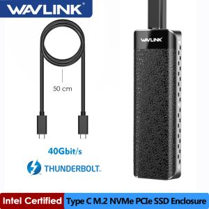 Protecteurs Wavlink Thunderbolt 3 M.2 Enclos pour PCIe NVME SSD 40 Gbit