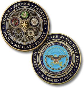 Fier militaire familial américain les forces armées défier la monnaie USCG US Guard Coast Guard Challenge Coin 4004120
