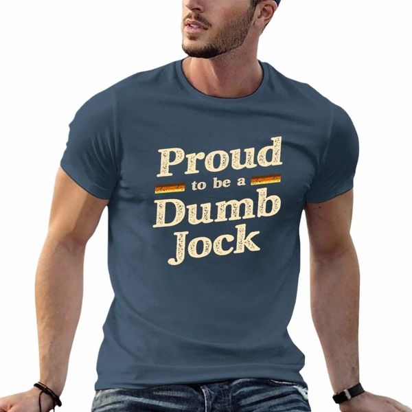 fier d'être un Dumb Jock T-Shirt nouveau editi plaine coréenne fi Blouse hommes t-shirt O7vg #