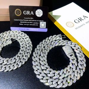 Provnece sieraden Iced Cubaanse ketting hiphop 18k goud vergulde diamanten ketting link juwelen voor mannen