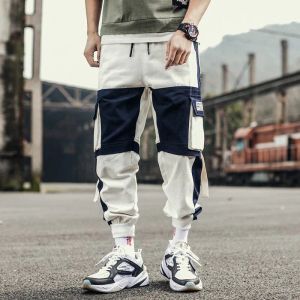 Prowow rubans Harem Joggers hommes Cargo pantalon Streetwear 2021 Hip Hop décontracté poches pantalon de survêtement mâle Harajuku mode