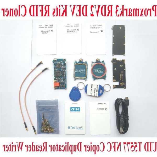 Proxmark3 RDV2 ELECHOUSE DEV Kits RFID Cloner Duplicador Lector Escritor UID T5577 NFC Copiadora Proxmark 3 Clone Crack Tnkam