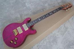 PRS Santana Flame Maple Top Purple Abalone Inlay Custom Shop Private Stock Signature Guitare électrique 8876599