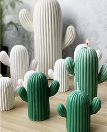 PRZY 3D viande cactus plante plâtre moule décoration de la maison bougies décoratives moule succulent cactus bougie formes résine argile moules 2101258928