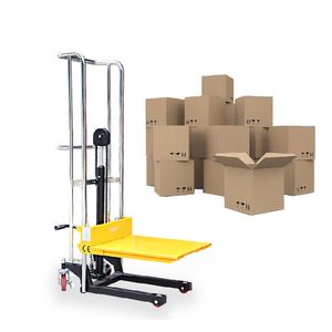 PS0415 Forklift Manual Hydraulic Stacker Platform Lift Truck Licht Bagage Cart Hydraulische lift Laadhoudende vorkheftruck Hydraulische lossen