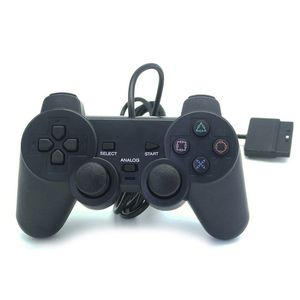 Wired Controller Handvat voor PS2 Vibratiemodus Hoge kwaliteit Game Controllers Joysticks Toepasselijk Producten PS2 Host Black Color