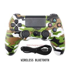 PS4 Game Controller Wireless Bluetooth met lichte stang zwart -wit camouflage kleur spookpatroon hoogwaardige fabriek direct s2089729