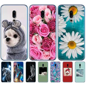 Pour Meizu 16th étui 6.0 '' Silicone souple TPU téléphone Plus couverture 6.5 '' couverture arrière pare-chocs Coque de protection Etui