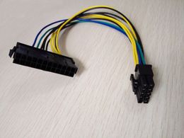 PSU ATX 24PIN vrouwelijk tot 10 pin mannelijke adapter converteer voedingskabel koord 30 cm voor Lenovo moederbord 18AWG