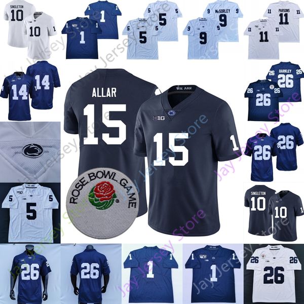 PSU Penn State Football Jersey College NCAA Drew Allar Nicholas Singleton Saquon Barkley Keandre Lambert-Smith Abdul Carter Trace McSorley Dixon Allen Paterno