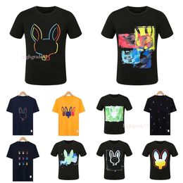 Psych Bunnys Rabbits Summer Casual T-shirt Mens Womens Womens Skeleton Rabbit 2024 Nouveau design Multi Style Men Shirt Fashion Designer Tshirt Couple Coupper Short Sleeve Plus Taille