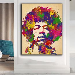 Expérience psychédélique Art mural Jimi Hendrix Affiche Musique Star Canvas PEINTURE IMPRESS