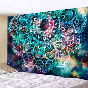 Tapisserie murale psychédélique Mandala, tapisserie murale bohème Hippie, décoration artistique pour la maison, la chambre à coucher, tapis, couverture 208u