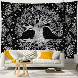 Psychedélique mystérieux arbre de vie Mur de la tapisserie suspendue
