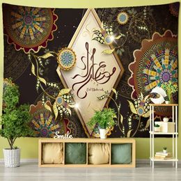 Psychedelische heksendecor Tapestry Tapestry Islamitische festival Wall Hangen Kawaii Home Woonkamer Dorm slaapkamer Decor Asthetische schattige deken 240403