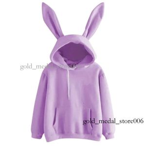 Psycho Hoodie Bunny Mensweatshirt Top Rétro Dropshipping Haruku Kpop Manches longues Oreilles de lapin Solide Kawaii Vêtements Psychological Bunny 225